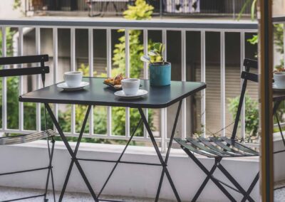 Balcony overlooking the street